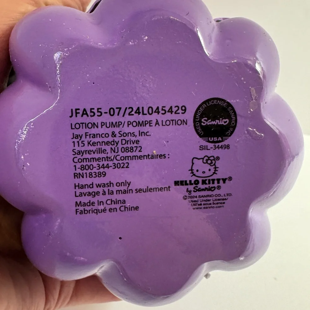 Sanrio Hello Kitty Purple Pumpkin Soap Dispenser